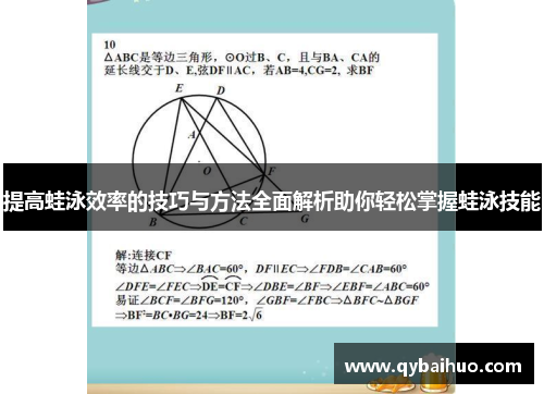 提高蛙泳效率的技巧与方法全面解析助你轻松掌握蛙泳技能